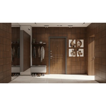 ПРОМЕТ «Марс 6 Классика» Дуб Тёмный Квартирный | Входная металлическая дверь