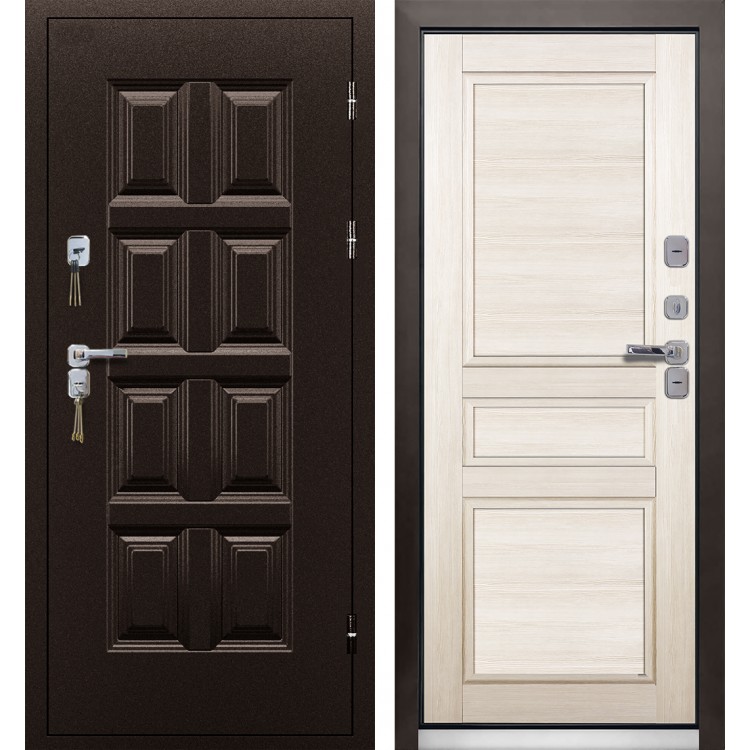 ПРОМЕТ «Винтер» Белёный Дуб ТЕРМОРАЗРЫВ Входная металлическая дверь