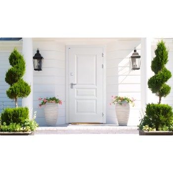 ПРОМЕТ «Винтер» Белый Муар ТЕРМОРАЗРЫВ | Входная металлическая дверь