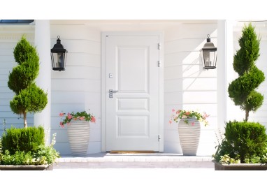 ПРОМЕТ «Винтер» Белый Муар ТЕРМОРАЗРЫВ | Входная металлическая дверь