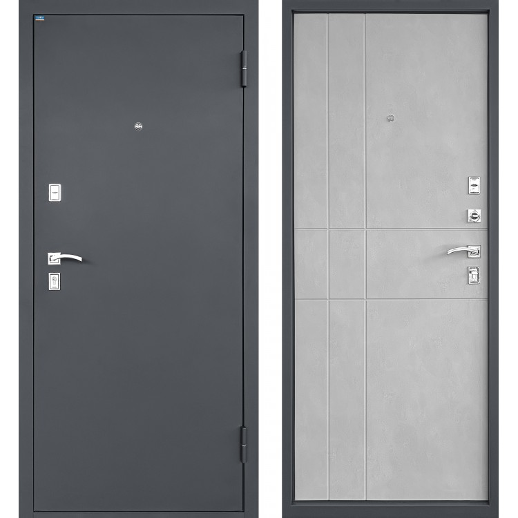 ПРОМЕТ «ТИТАН АНТЕРО» Бетон Снежный | Входная металлическая дверь