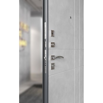 ПРОМЕТ «ТИТАН АНТЕРО» Бетон Снежный | Входная металлическая дверь