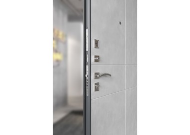 ПРОМЕТ «ТИТАН АНТЕРО» Бетон Снежный | Входная металлическая дверь