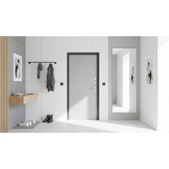 ПРОМЕТ «ТИТАН АНТЕРО» Бетон Снежный | Входная металлическая дверь