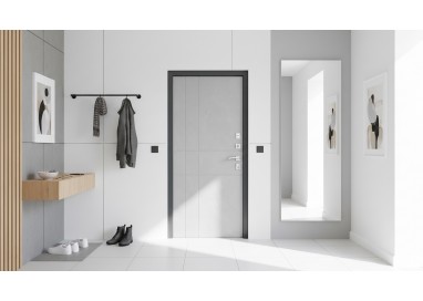 ПРОМЕТ «ТИТАН АНТЕРО» Бетон Снежный | Входная металлическая дверь